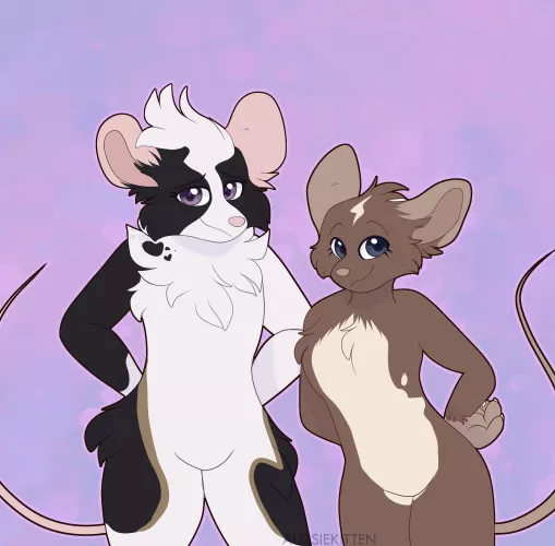Mouse girls! 🐭 | [Art by myself @aussie_kitten]