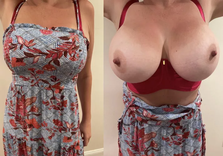My dress does a pretty good job of hiding my big titties f/33