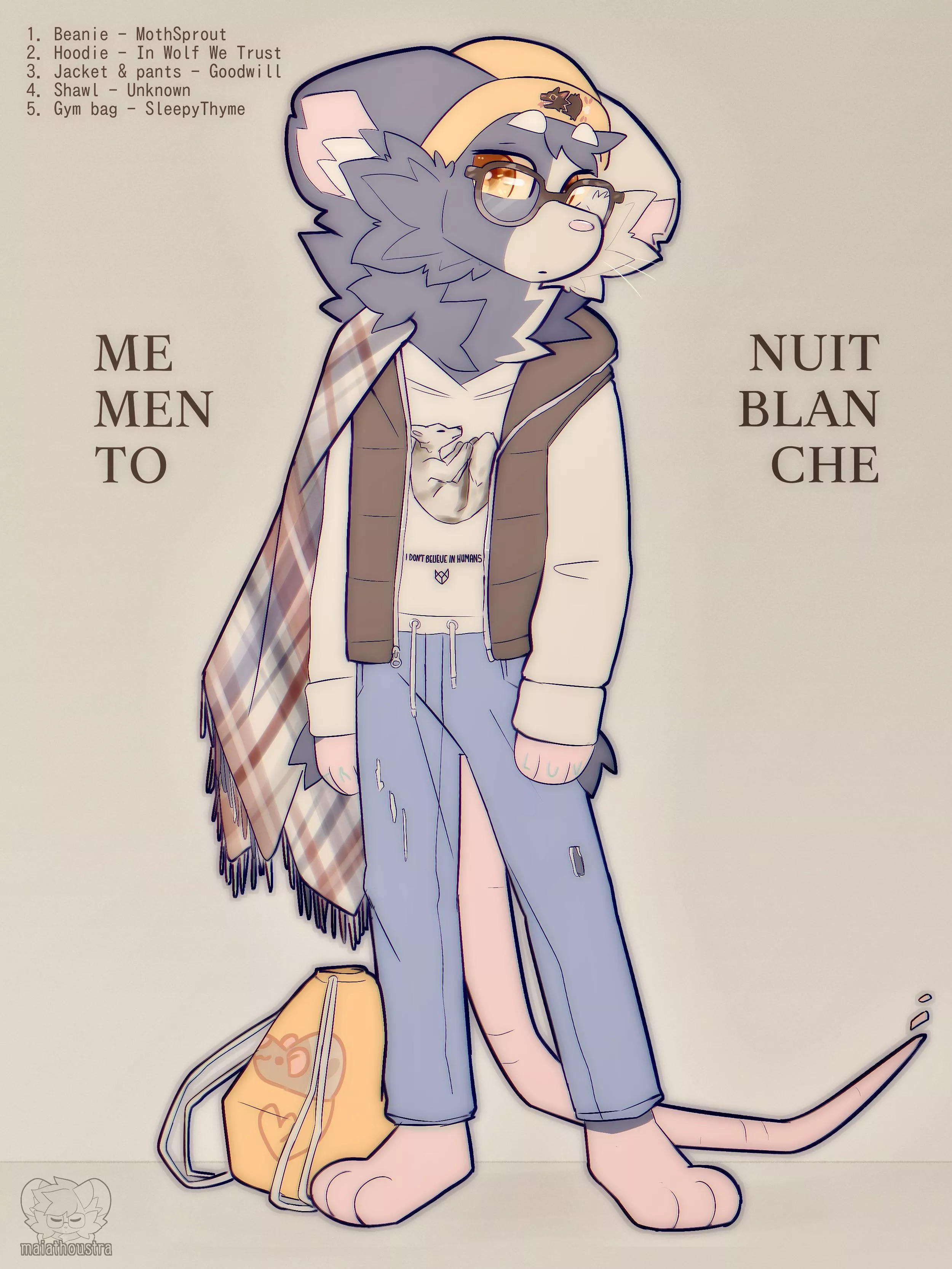 My sona with my go-to outfit ~ art by me @maiathoustra