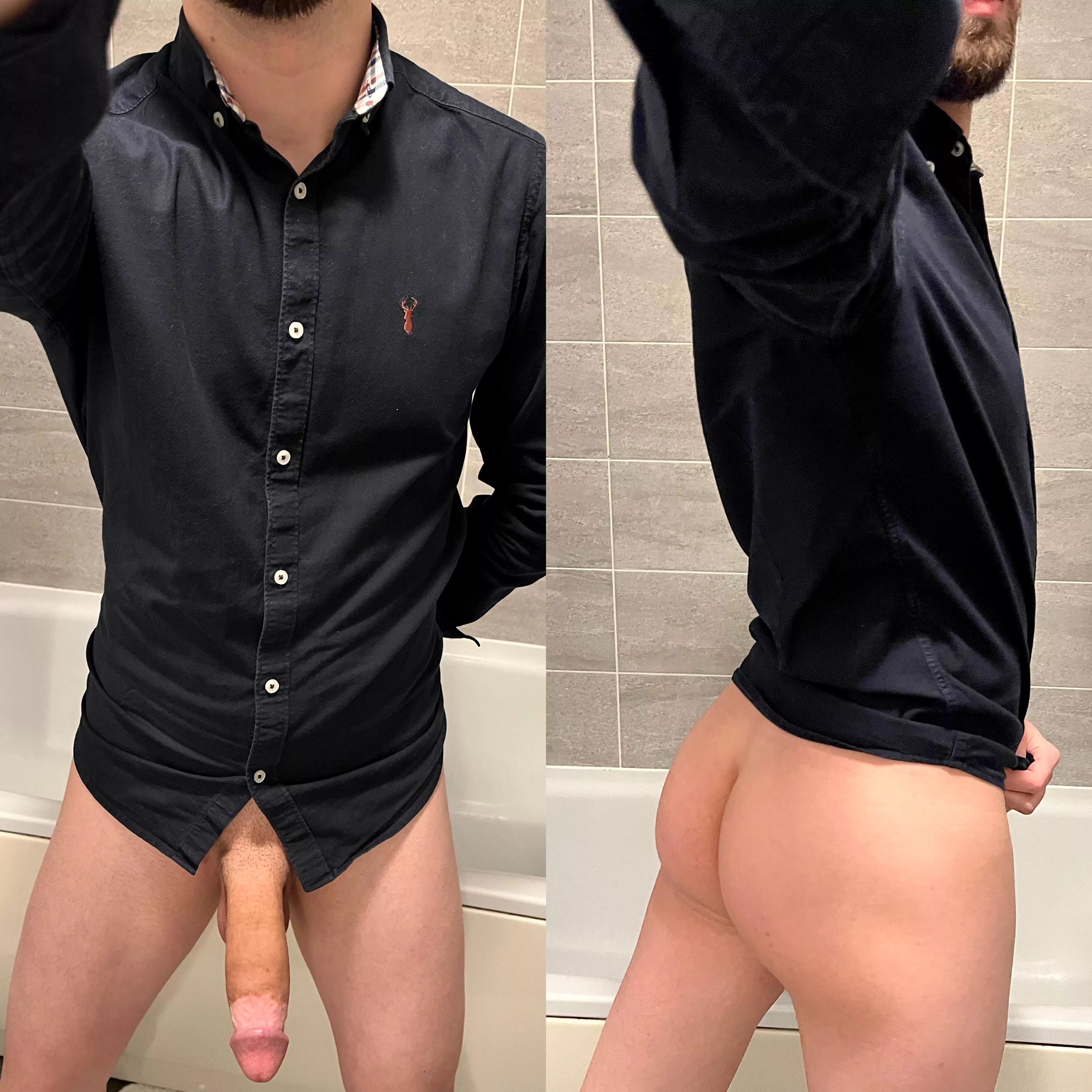 Shall I keep the shirt on whilst we play and your husband watches in the corner?