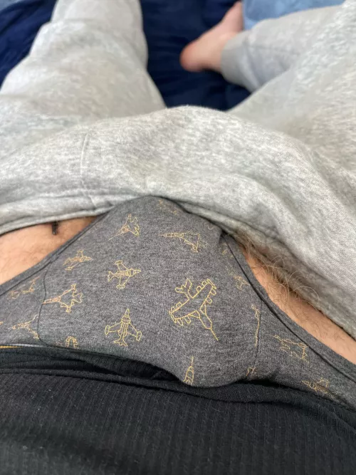 These briefs can barely hold my balls let alone my cock. How’s the outline looking?