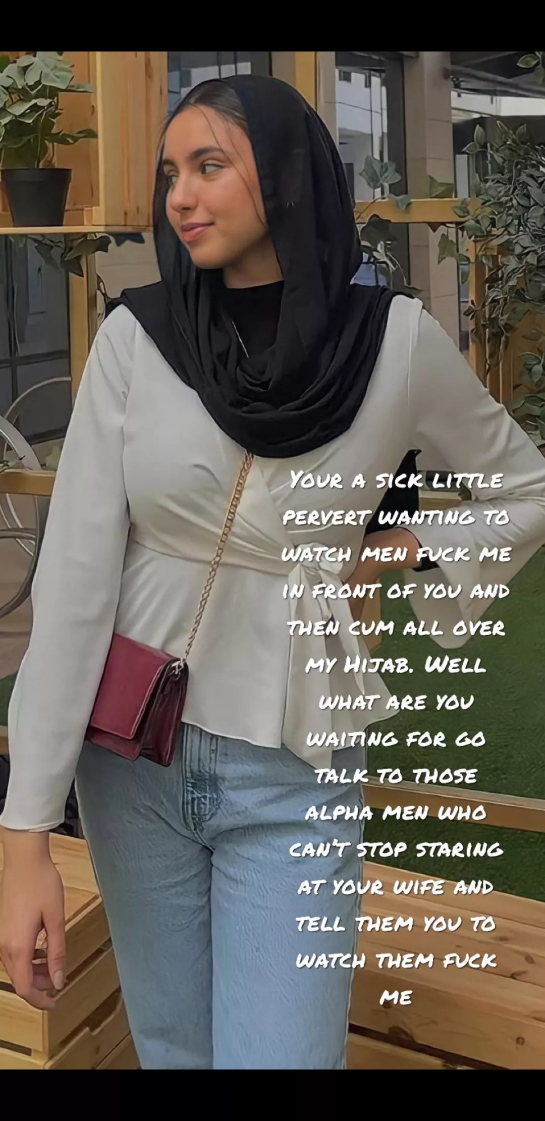 Your Hijabi Arab wife, Areen, deserves to be dicked down by cocks bigger than yours...