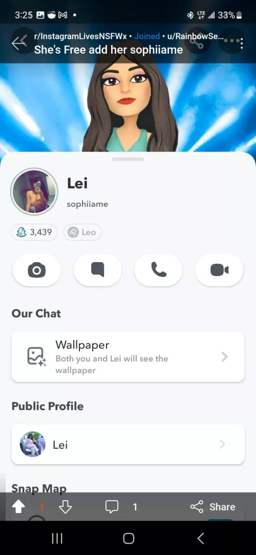 (21[F4M] she sends add her snapchat @sophiiame