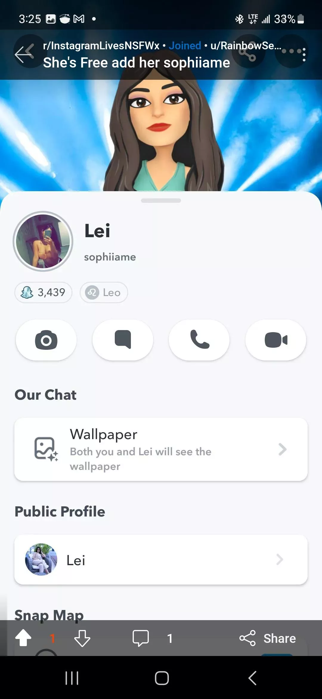 (21[F4M] she sends add her snapchat @sophiiame