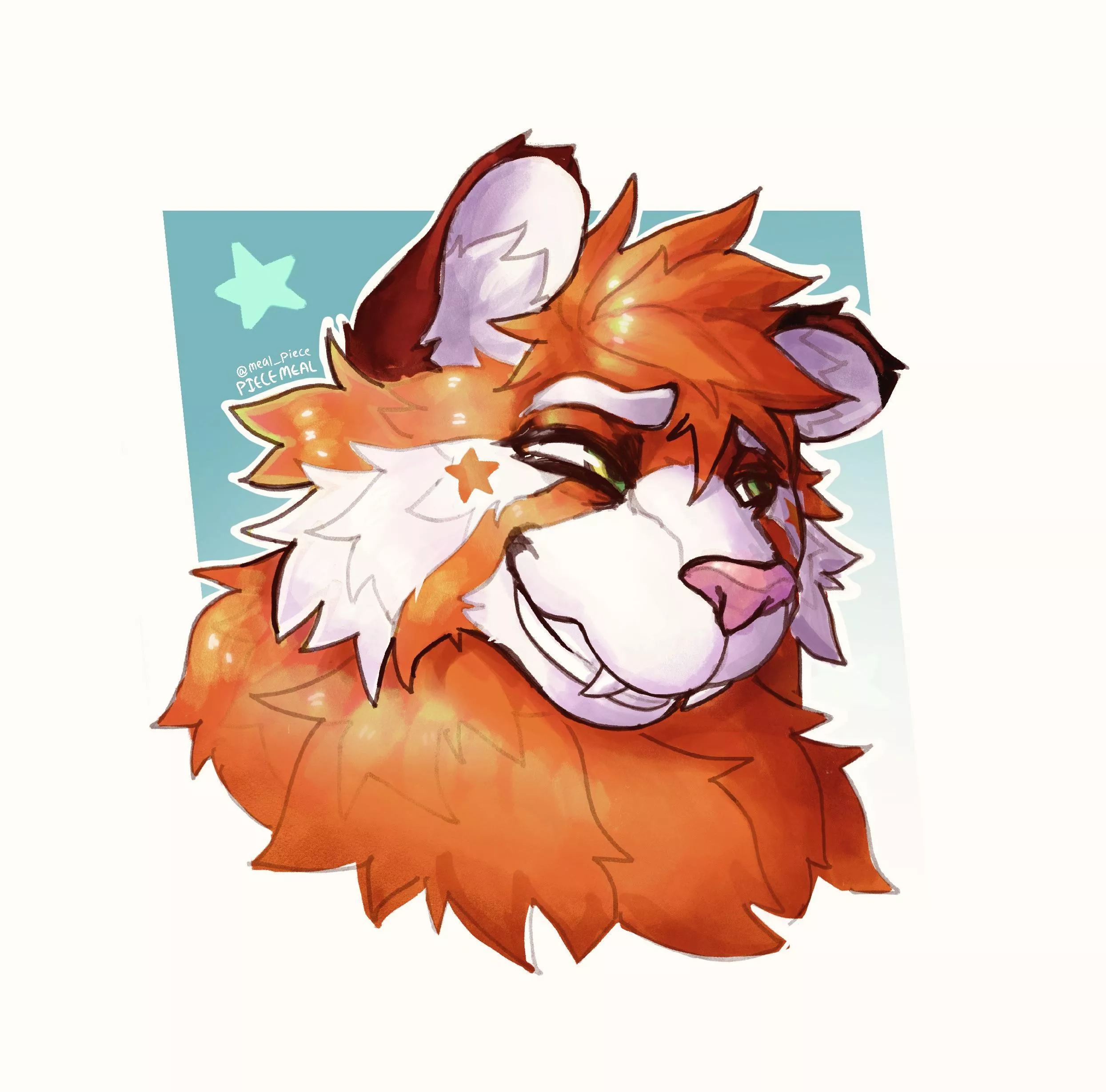 A red panda for my friend Jamie!!! (Art by me @meal_piece)