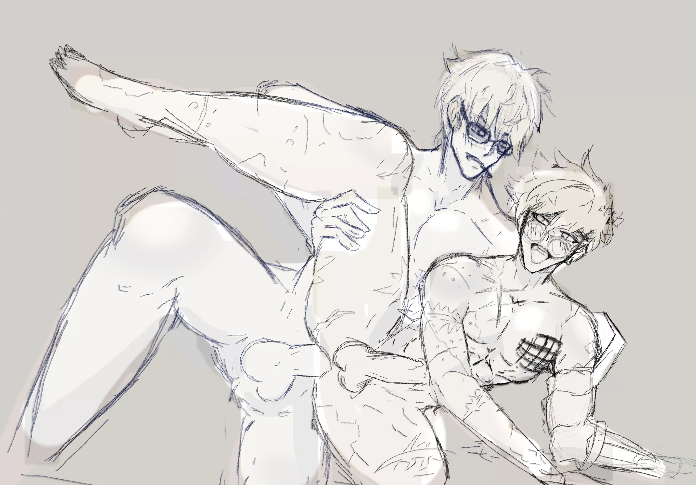 A work in progress of an animation I'll make of these two