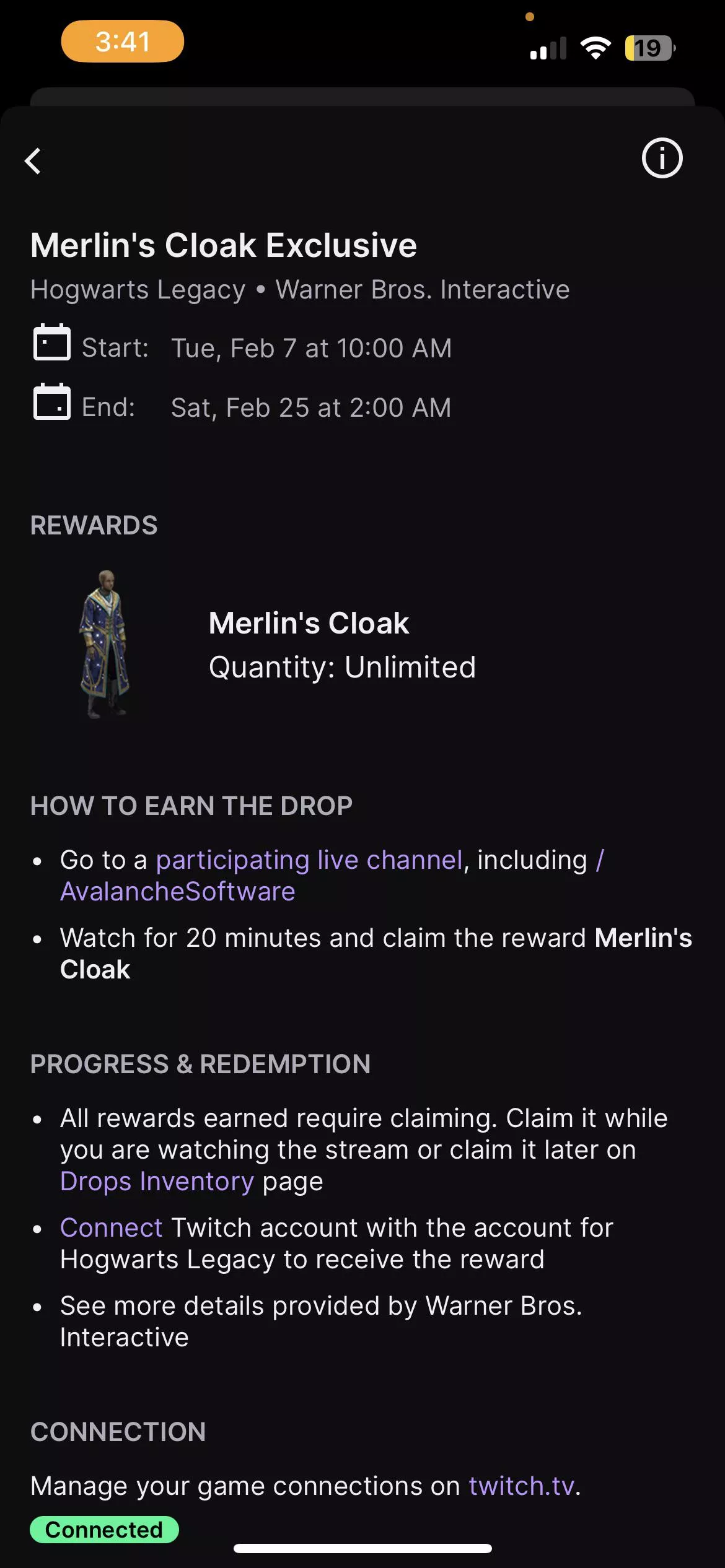 Can someone help me? I have watched the streams with enabled drops and everything, but for some reason there is no progress. My account is connected and I pressed start but for some reason it won’t progress. Can someone help me? I have watched the streams with enabled drops and everything, but for some reason there is no progress. My account is connected and I pressed start but for some reason it won’t progress.