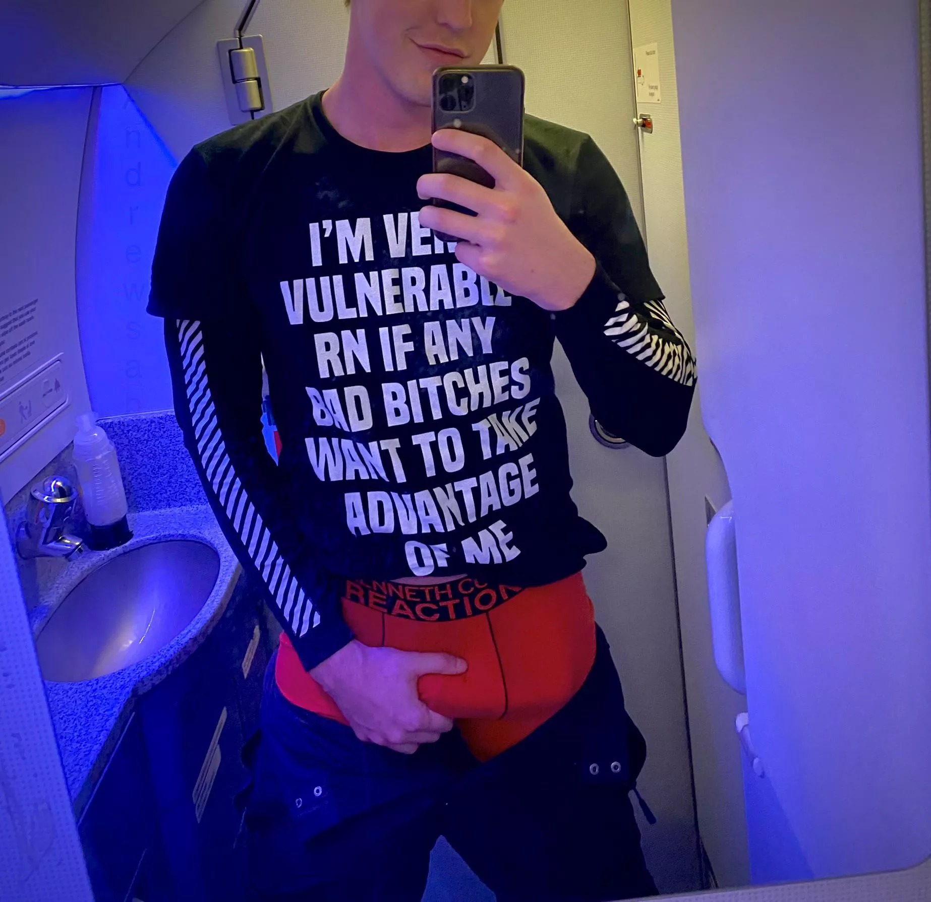 Caught stares on the flight, though was it as my shirt or at my…