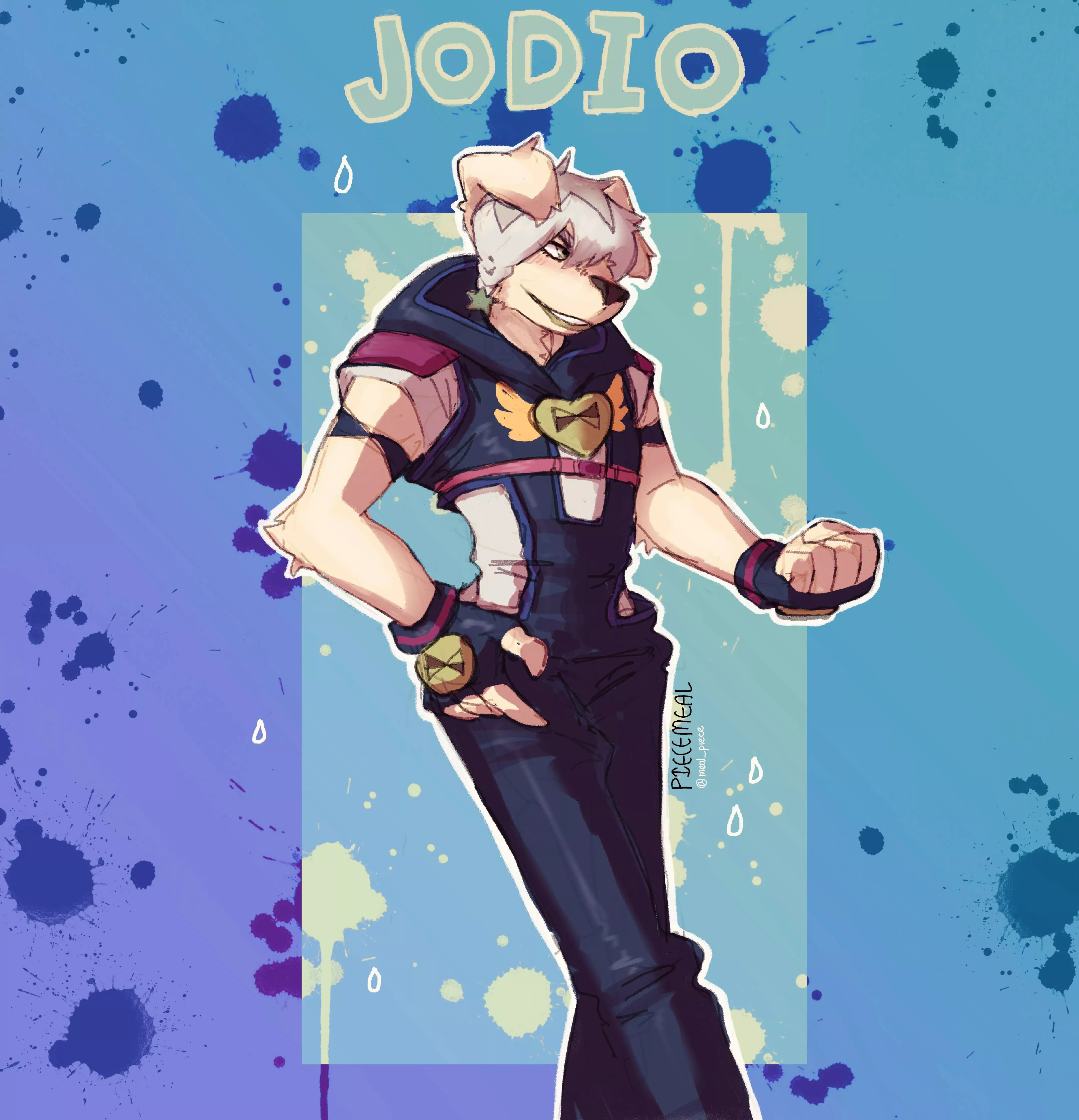 Drawing Jojolands characters as anthros for ever new release (Art by me)