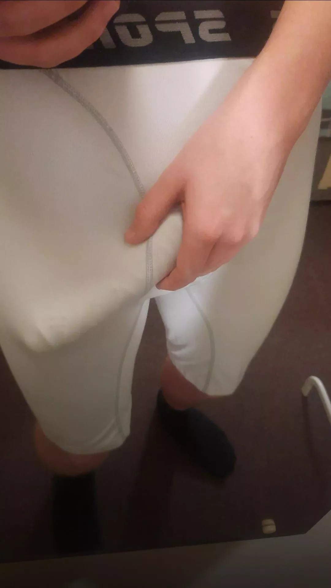 going to go gym in my new compression shorts. think anyone will notice?