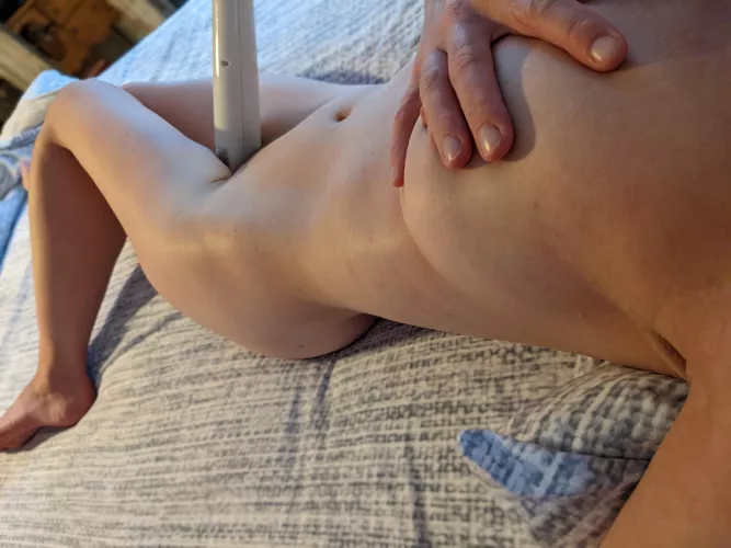 hubby and his friends are in the other room... should I moan loud enough to let them hear me?