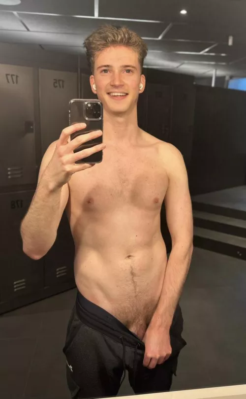 In the locker room, people are watching but who cares? 😈