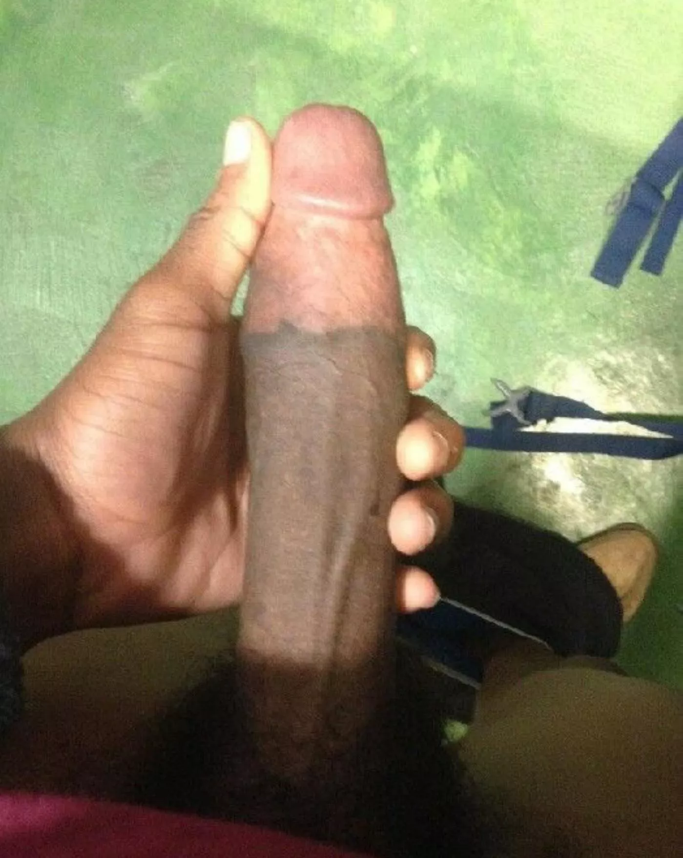 Lake Highlands highschool bathroom. I know y'all remember the green floors lol. (This is my penis and photo was taken at legal age)