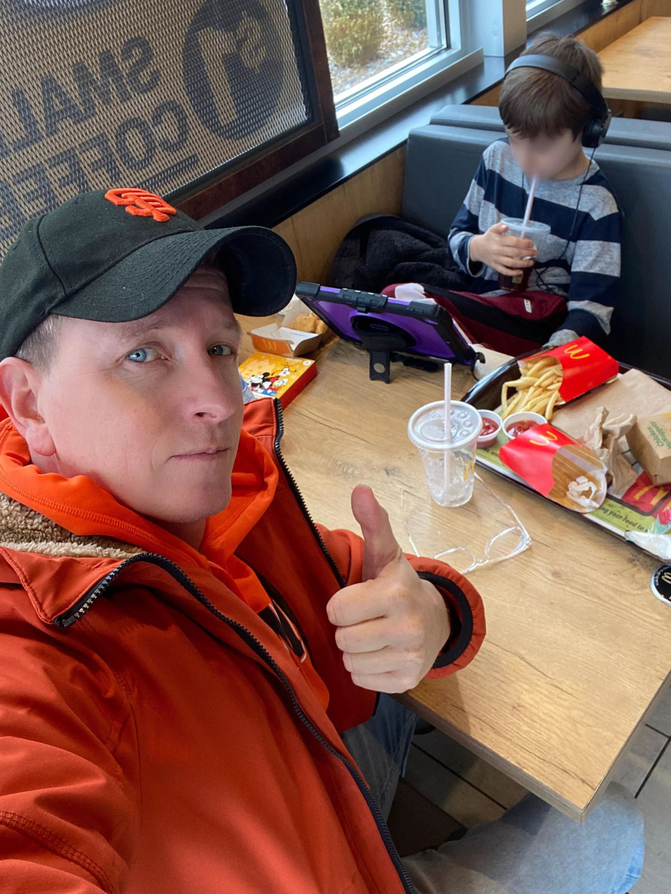 Michigan Dad on day #2 of school being canceled. (Yes, we’re at McDonald’s 🤦‍♂️)