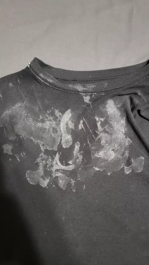 my shirt after two thick loads were dropped on my face