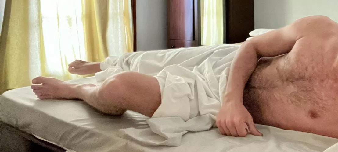 Relaxing on a hot day.