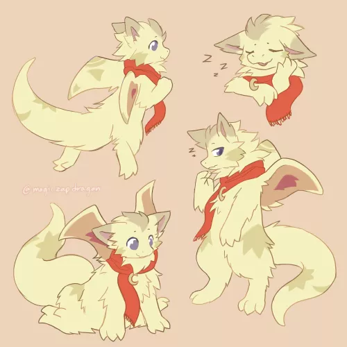 sketch page com!!🧣🐉🌙 (art by me, magiczapdragon)