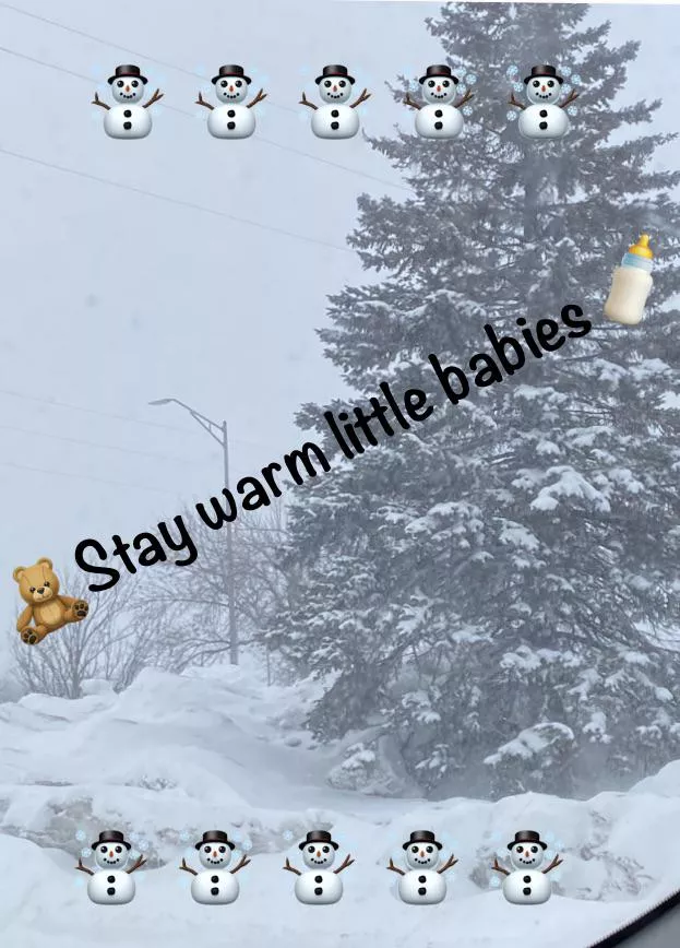 🥶 Stay safe little babies and don’t go outside wif outs a grown up 🥶