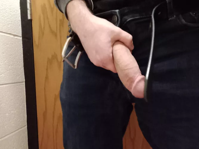 Taking my big thick softie out at work.