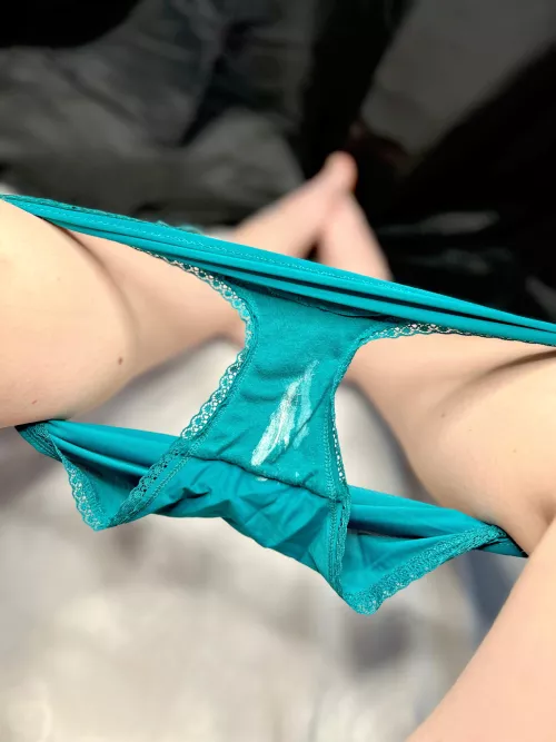 The perfect touch to my teal, silk, laced accented, cotton crotch, full coverage panties…!