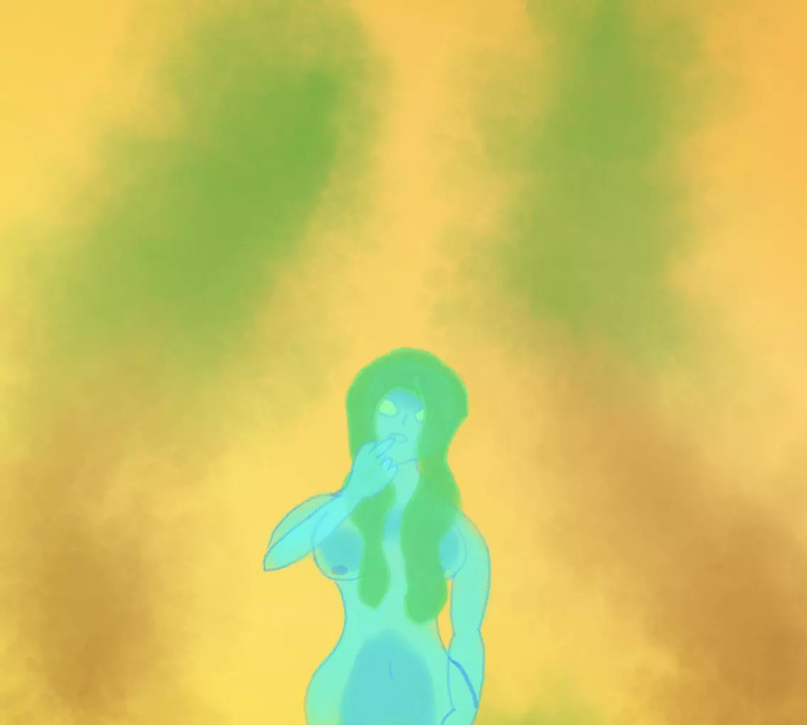 This is my second time drawing a slime girl so I just want some feedback on what to do different for next time