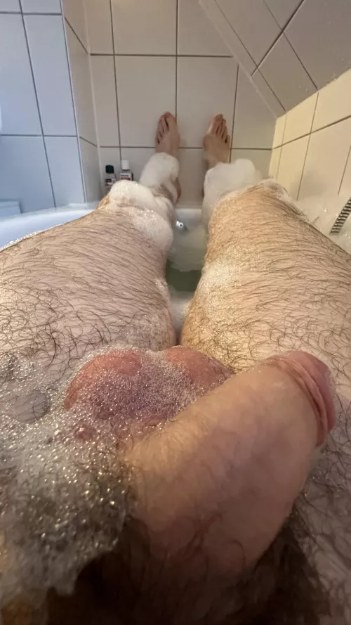 This is my soft and relaxed dick in the bathtub 😌