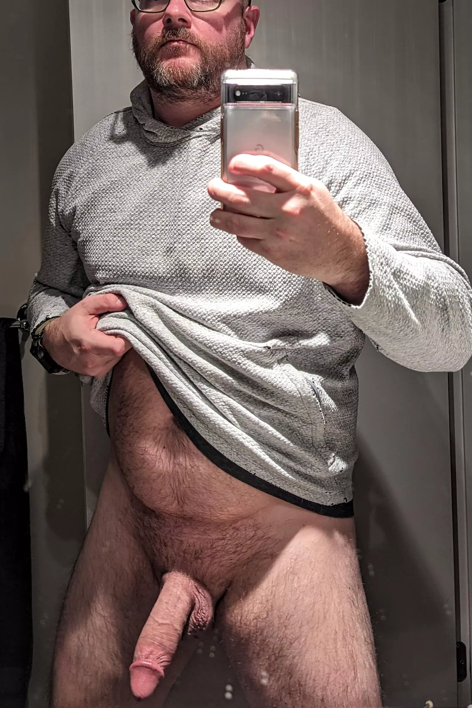 Too cold to get fully naked