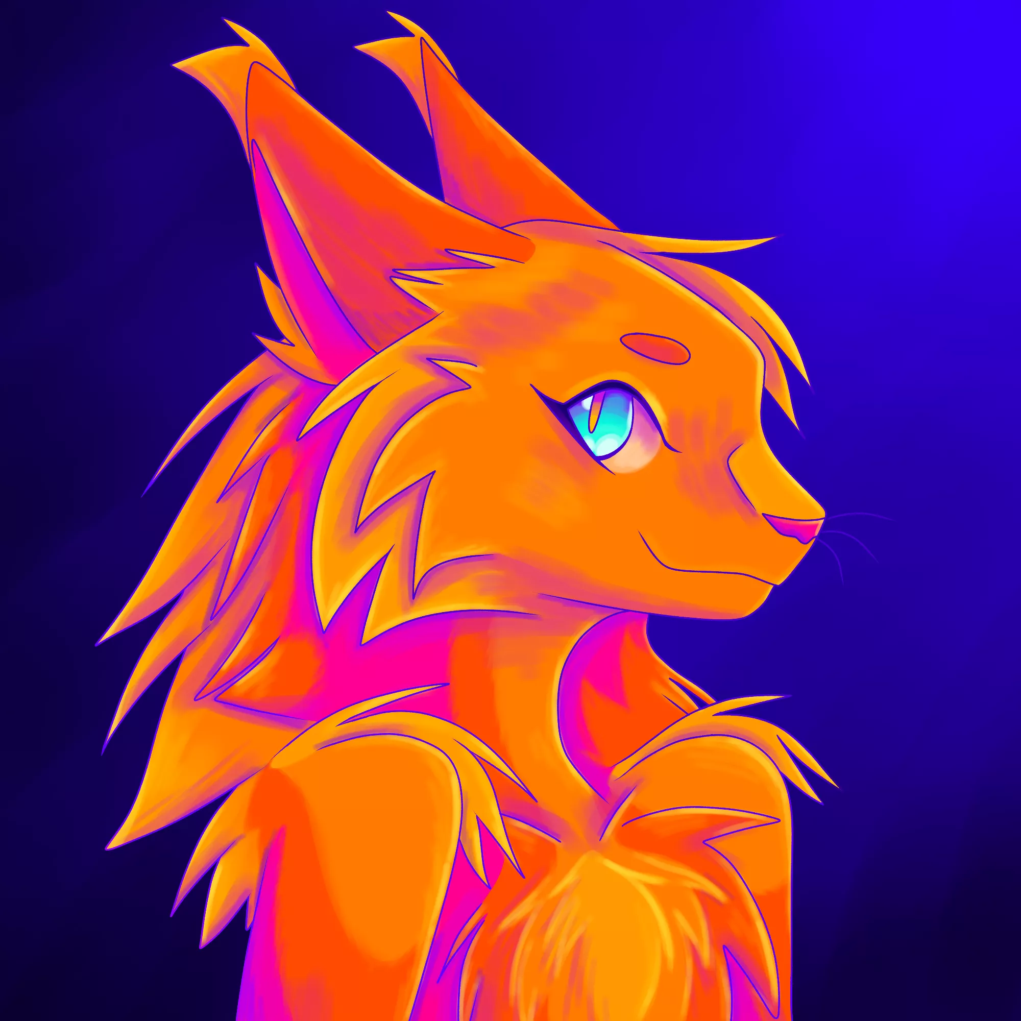 Warm and Blue (art by me)