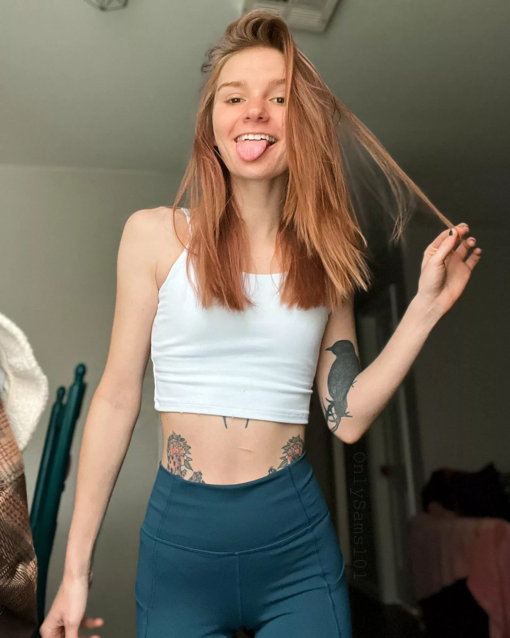 Wearing this top on my hike, maybe I'll sweat through!