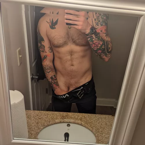 [31] Just a sneak peek in the office bathroom