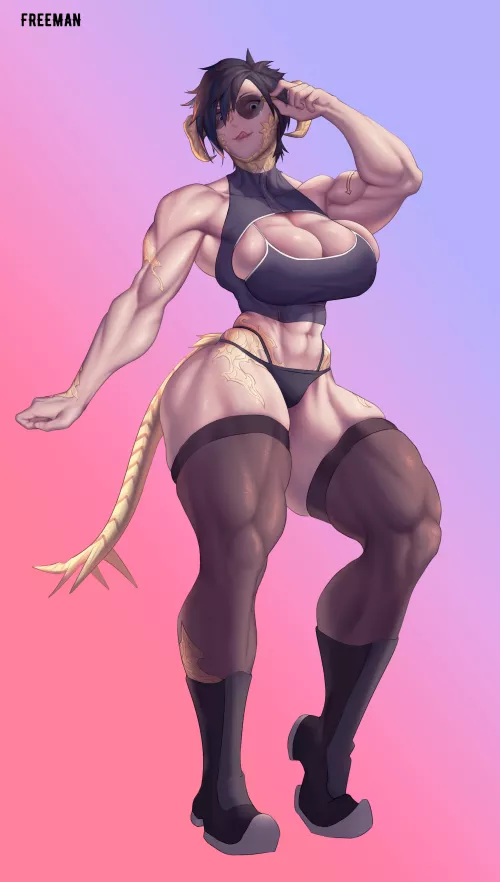 Au Ra (FFXIV) [Artist: Freeman]