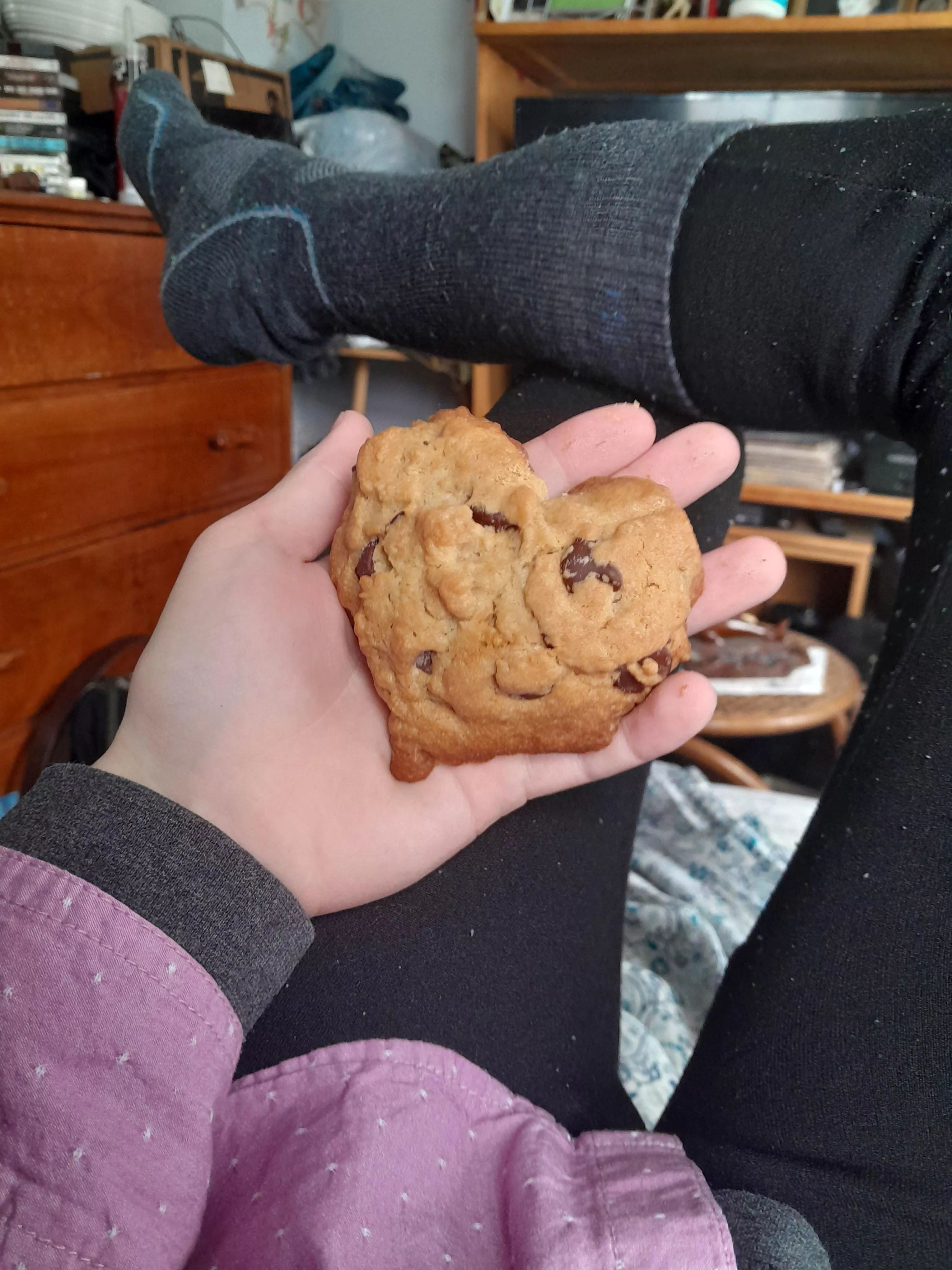 can i bake for y'all? made from scratch dough, with dark chocy chips