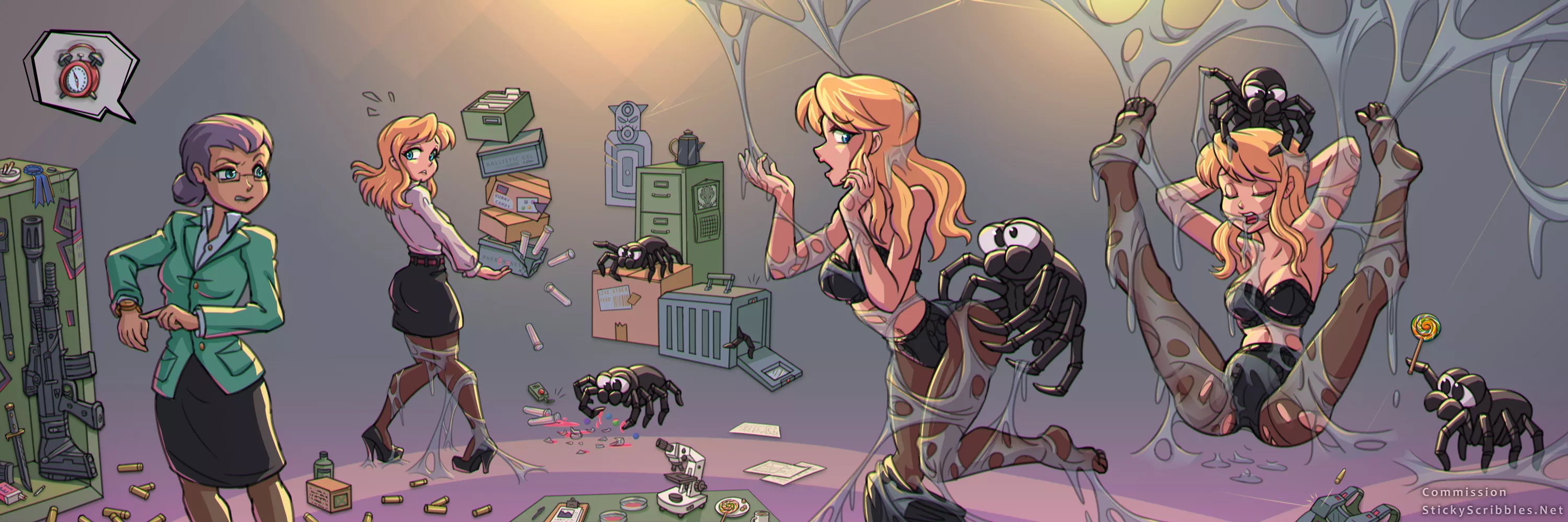 Commission, Sharon Sticky Spider Time [ StickyScribbles ]