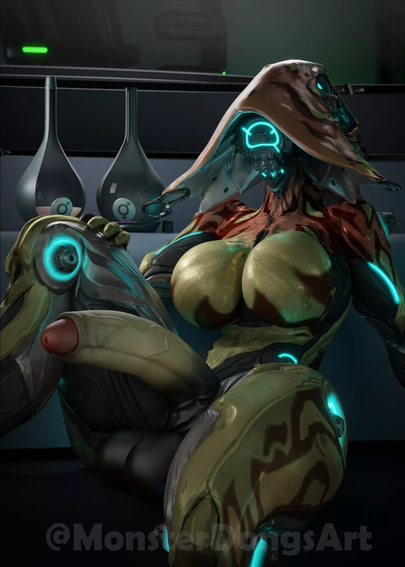 [Futa Ivara] Ivara Drinks A Special Potion (MonsterDongsArt)