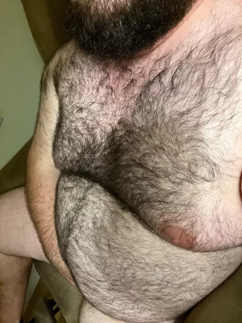 Got to hold him in check to not distract from how furry I am. Can you imagine how good the skin on skin would feel?