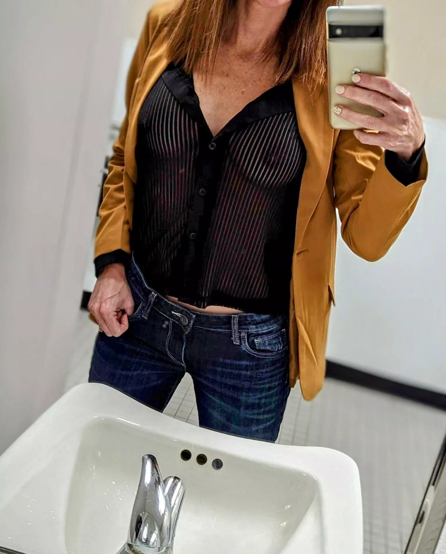 I think my wife needs more see thru tops. . . .