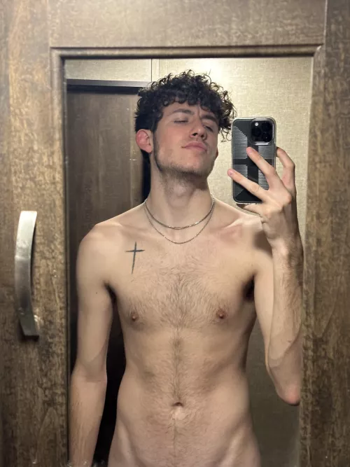 Just a little sprinkle of chest hair.