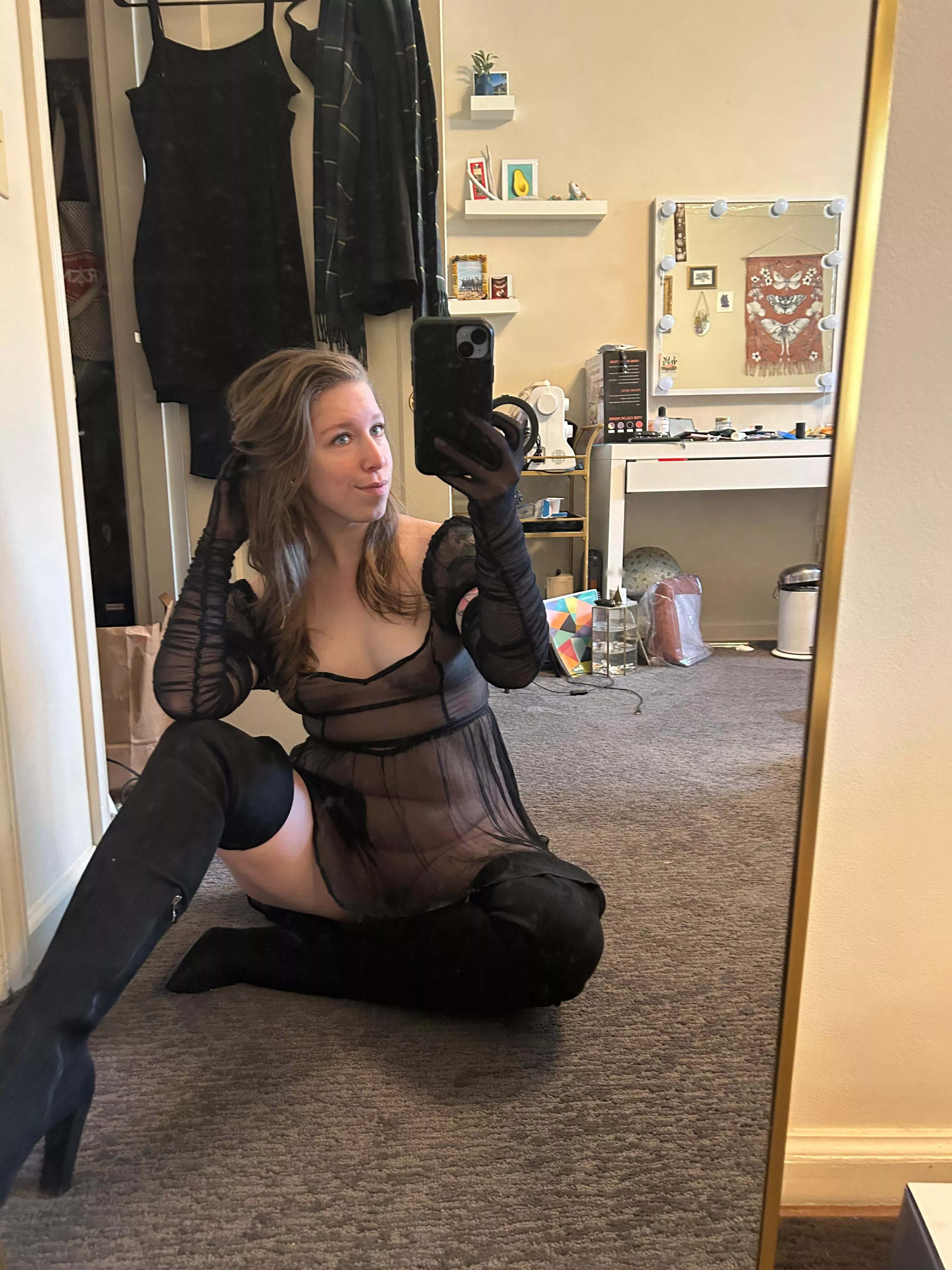 Love a thigh high with a heel