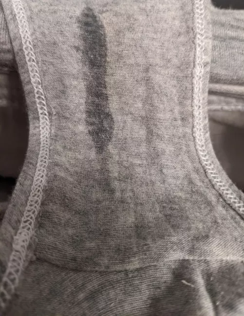 may have soaked through while sitting down...didn't even cum yet for these 🫣