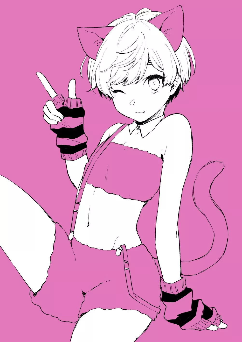 Pink cat boi