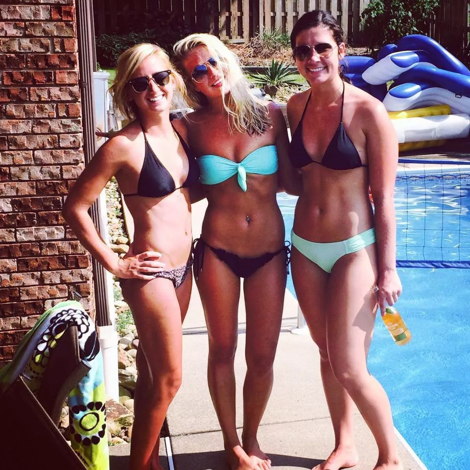 Poolside trio