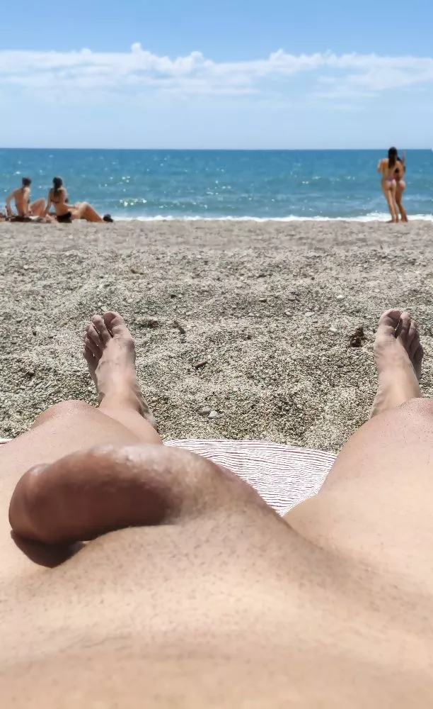 practicing cfnm at the beach