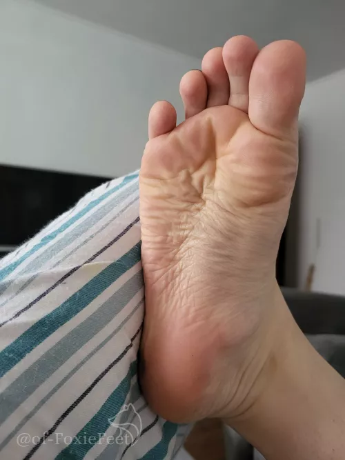 Start with the toes and then lick every wrinkle, one by one