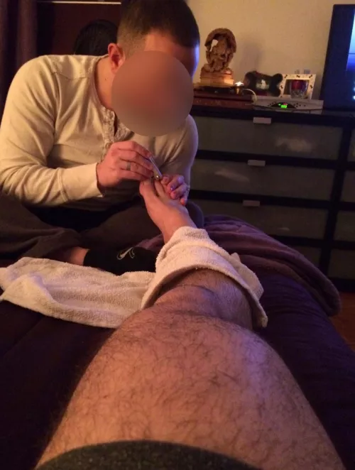 That’s how you treat your alpha, afterwards I rewarded him