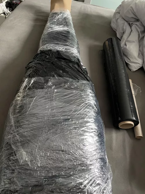 Totally wrapped what you do with me. Plugged and diapered too. Pussy so wet from tight feeling