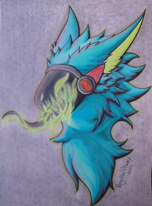 Toxic Protogen OC! | Art by me