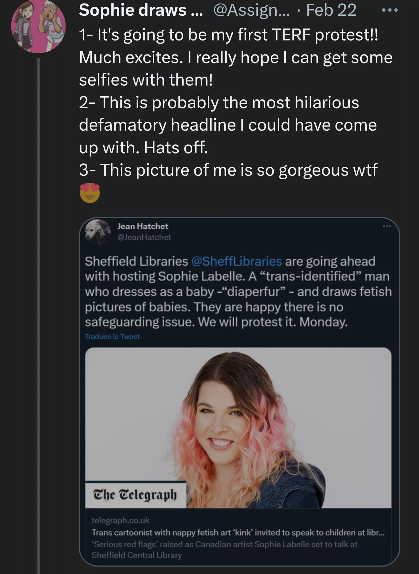 Trans Author and Artist attacked by terfs for being ABDL