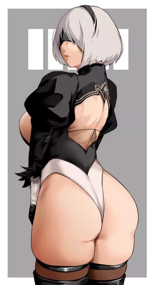 2B's delicious thigh spillage (bakkanki)