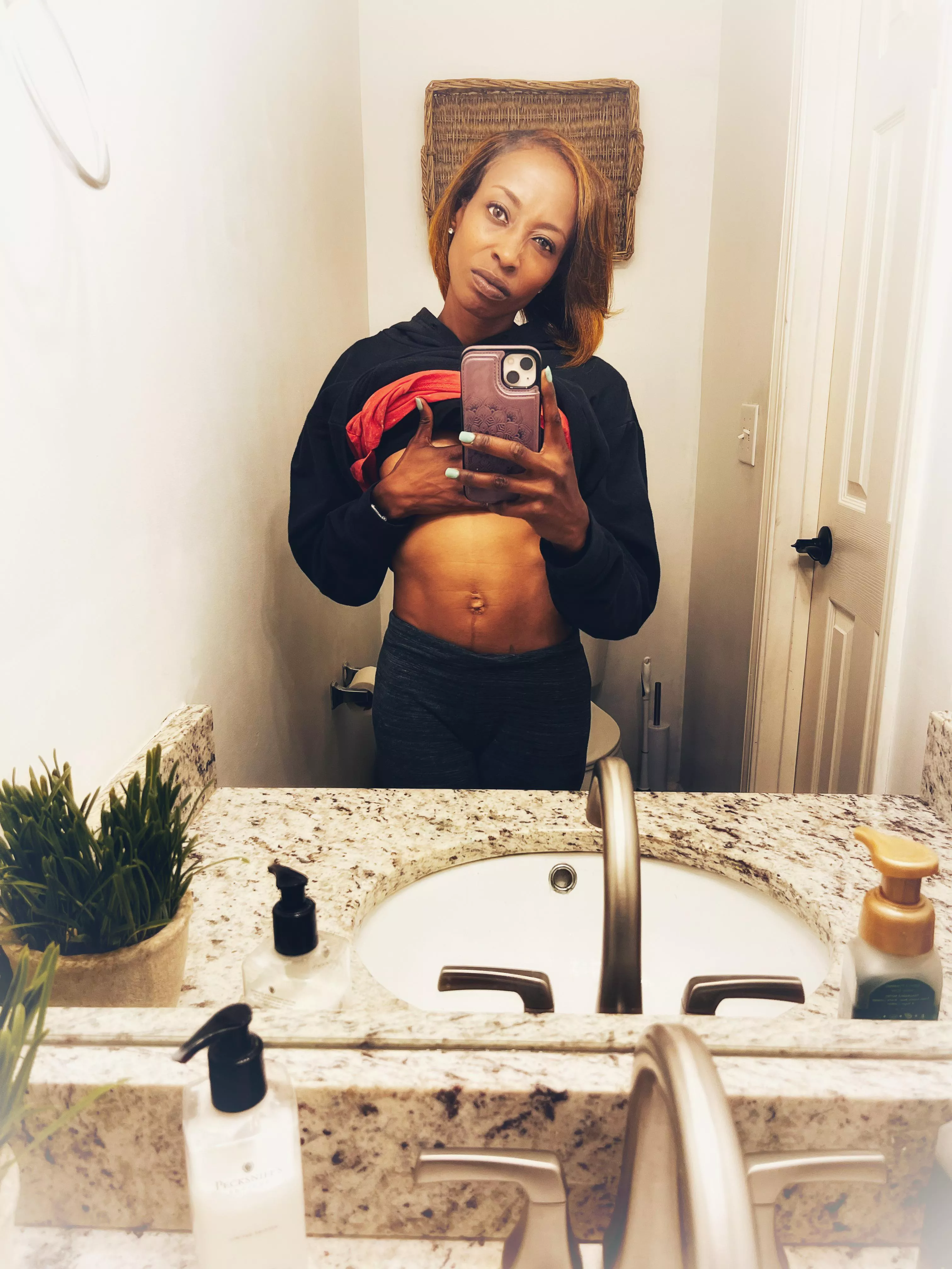 Hair done, Nails done, should [Mrs] model the new lingerie?