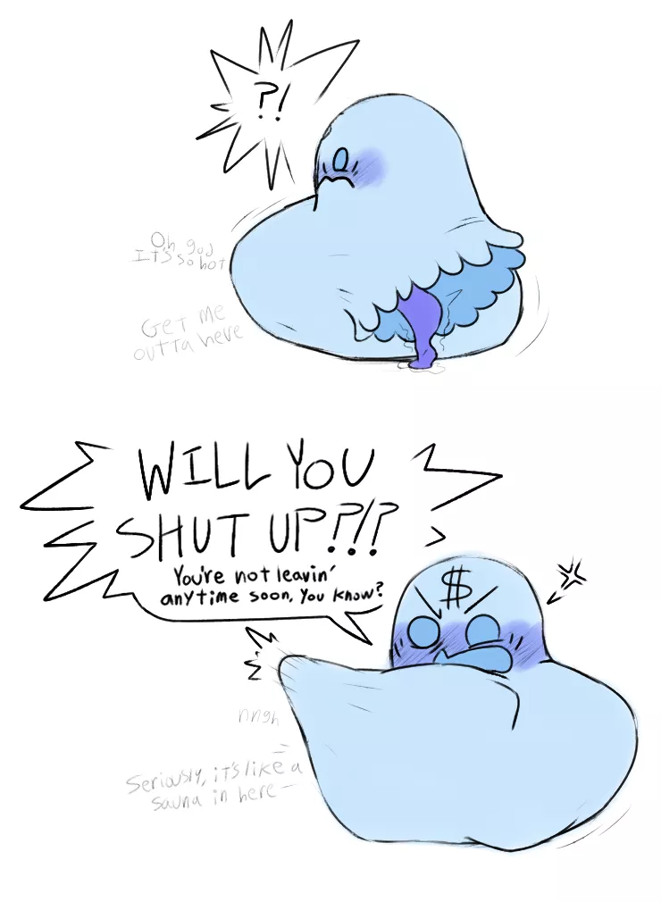 {Image} Money Ghost nonsense i drew last night (art by NegaPosi) [Male Pred] [Ambiguous Prey] [Unwilling Prey]